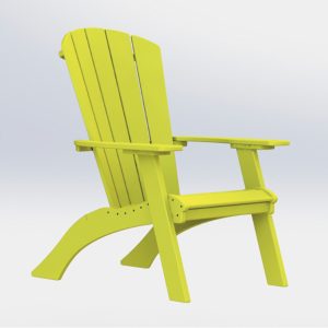 green raised adirondack chair