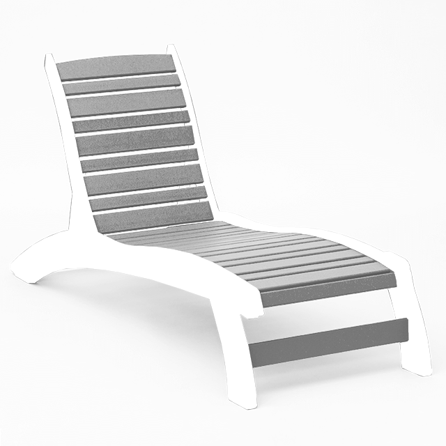 gray chaise lounge that is armless mask