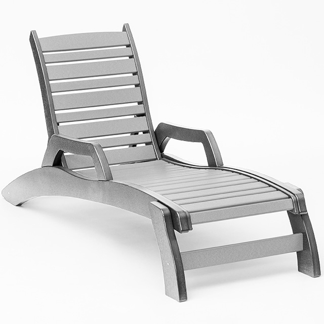 light and dark brown patio lounge chair with arms