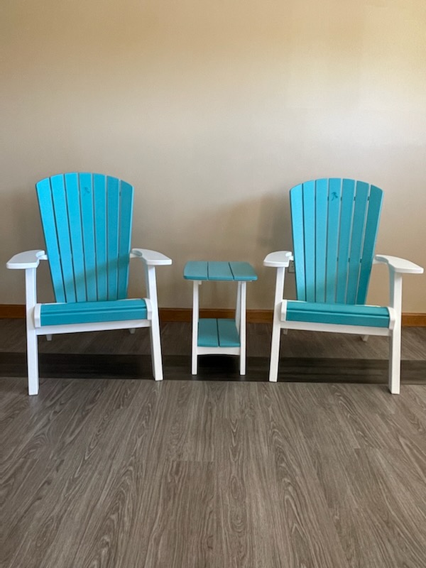 #1250 Raised Adirondack Chairs with #1400 Table